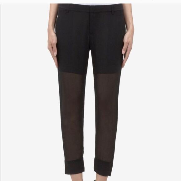 VINCE SHEER SILK BLACK PANTS SIZE 6 - Picture 1 of 8